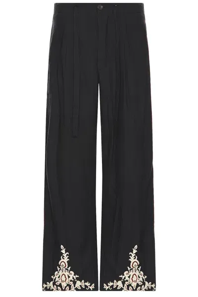 Kartik Research X Baracuta Pleated Trouser In Black