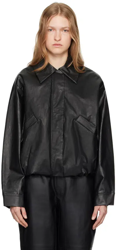 Kassl Editions Coated Padded Jacket In Black