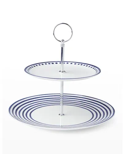 Kate Spade Charlotte St. Two-tier Server In White/blue