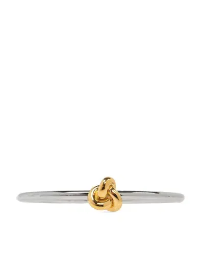 Kate Spade Double-knot Hinged Bangle In Silver