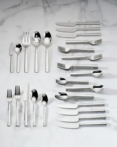 Kate Spade Fair Harbor 45-piece Flatware Service In Silver