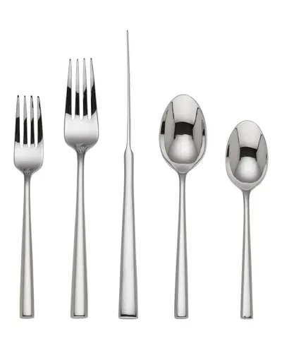 Kate Spade Malmo 5-piece Flatware Set In Silver