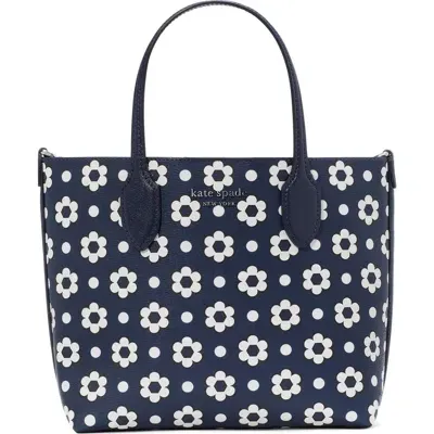 Kate Spade New York Bleecker Daisy Dot Crosshatched Faux Leather Tote In Parisian Navy Multi