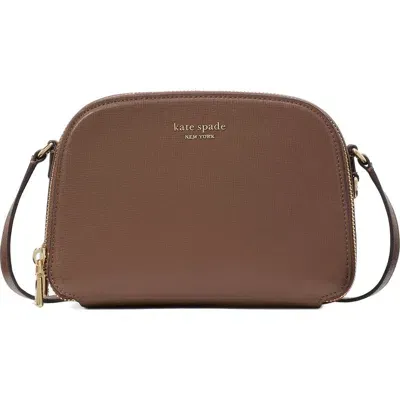 Kate Spade New York Devin Saffiano Leather Double Crossbody Bag In Incense