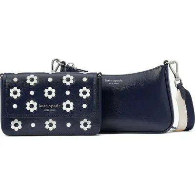 Kate Spade New York Double Up Daisy Patent Leather Shoulder Bag In Parisian Navy Multi