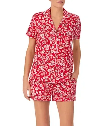 Kate Spade New York Print Short Pajamas In Red Port