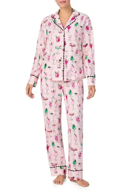 Kate Spade New York Print Pajamas In Pink Multi