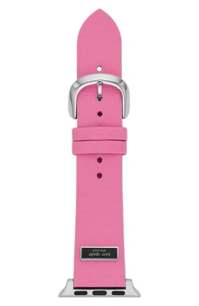 Kate Spade Women's Pink Nylon Band For Apple Watch, 38, 40, 41, 42, 44, 45, 49mm