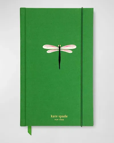 Kate Spade Take Note Large Notebook, Dragonfly Flight In Green