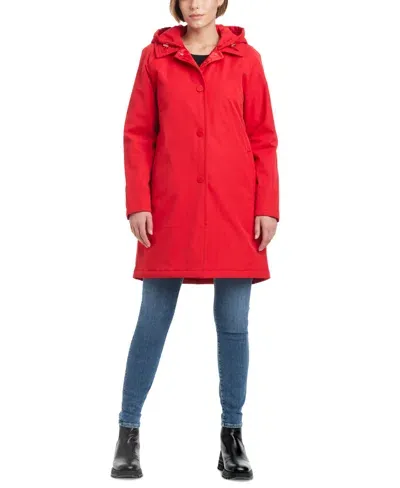 Kate Spade Women's Hooded A-line Raincoat In Garnet Red