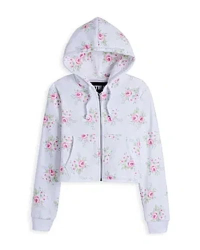 Katiejnyc Girls' Floral Crop Zip Hoodie - Big Kid In Summer Floral