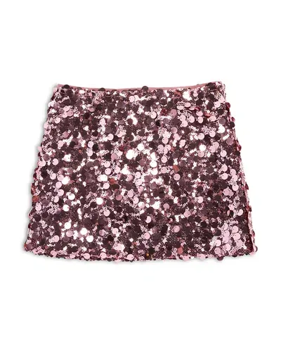 Katiejnyc Girls' Tia Sequin Mini Skirt - Big Kid In Pink Sequin