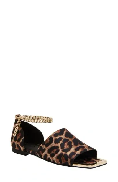 Katy Perry Caught Up Square Toe Anklet Sandal In Animal Print Multi