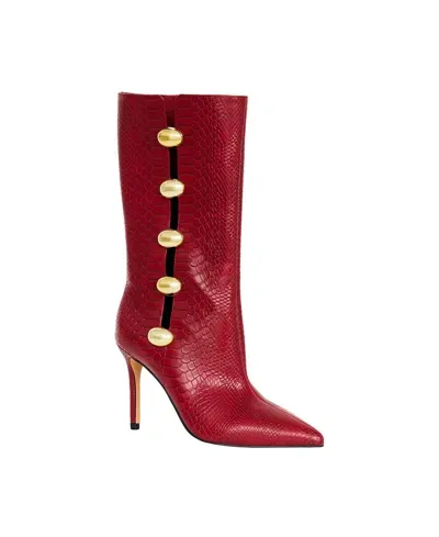 Katy Perry Women's Ornament Boots In Cranberry