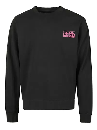 Kavu Logo Cotton Sweatshirt In Black