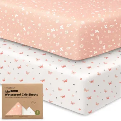 Keababies Kids'  2-pack Isla [protect+] Waterproof Crib Sheets In Multi