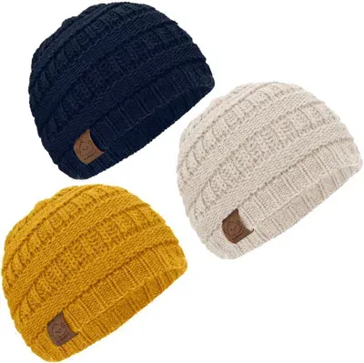 Keababies Kids' 3-pack Warmzy Baby Beanies In Sunshine