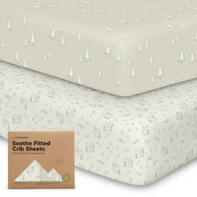 Keababies Soothe Fitted Crib Sheet In Neutral