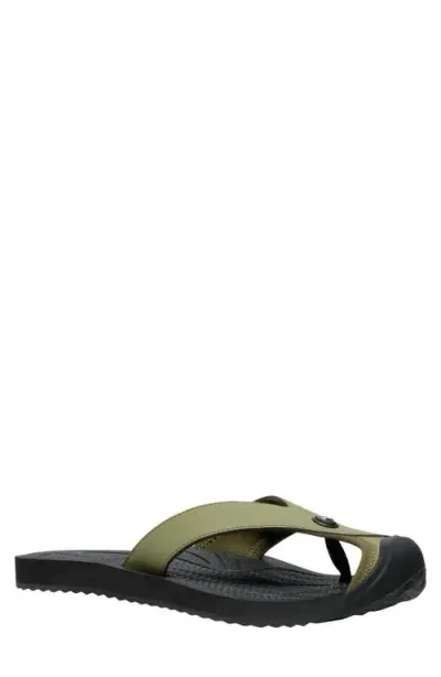 Keen Barbados Flip Flop In Martini Olive/black