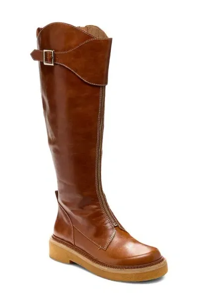 Kelsi Dagger Brooklyn Cape Knee High Riding Boot In Brown