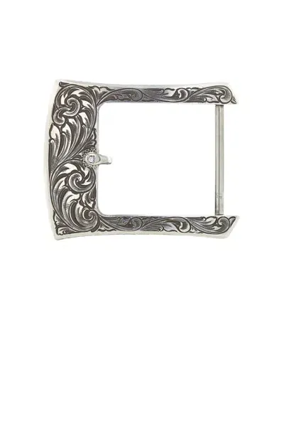 Kemo Sabe Guston Engraved Belt Buckle In Silver