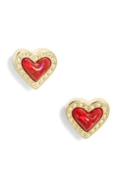 Kendra Scott Mini Ari Heart Stud Earrings In Multi