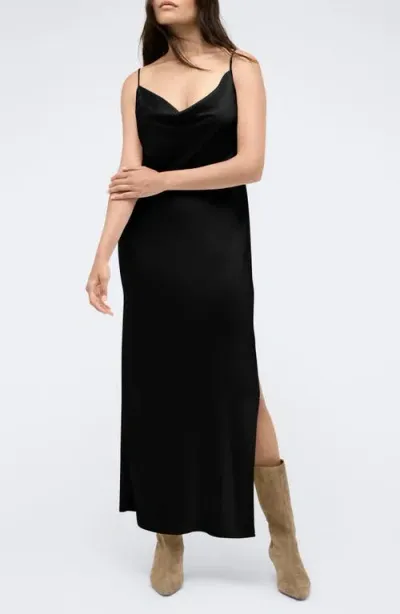 Kenneth Cole Cowl Neck Slipdress In Black