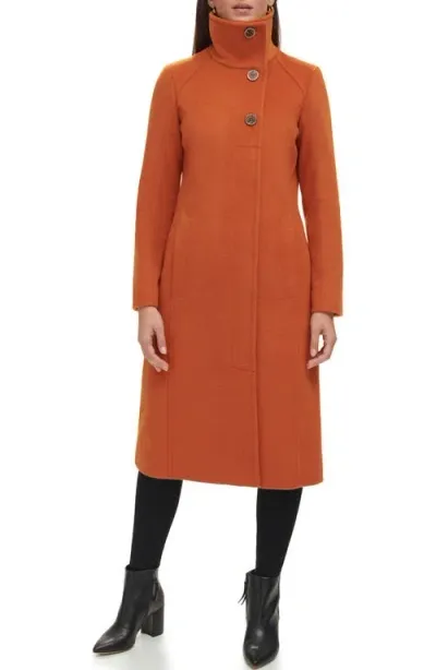 Kenneth Cole New York Walking Coat In Orange