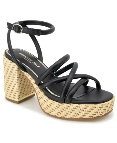 Kenneth Cole New York Daphne Ankle Strap Platform Sandal In Black