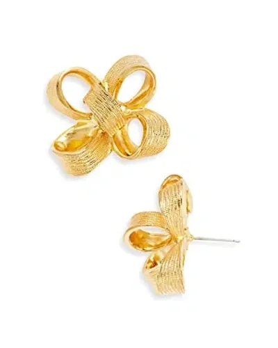 Kenneth Jay Lane Bow Earrings In Gold