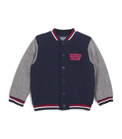 Kenzo Kids' Baseball Bomber Jacket In Navy