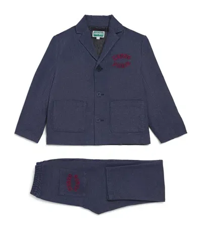 Kenzo Kids' Blazer And Trousers Set In Navy