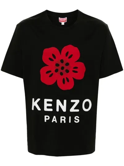 Kenzo Boke Flower Cotton T-shirt In Black