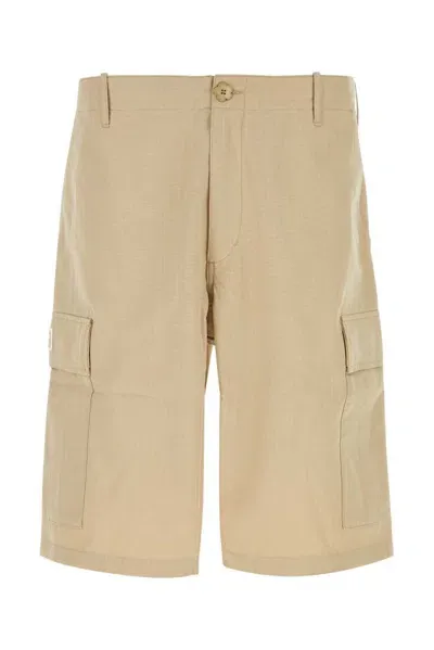 Kenzo Cargo Workwear Shorts In Beige