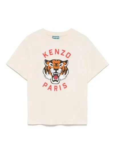 Kenzo Kids' Festive T-shirt In Neutrals