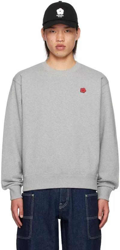 Kenzo Gray  Paris Boke Flower Sweatshirt In Grigio