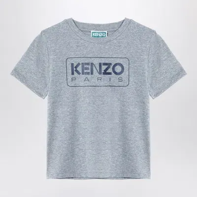 Kenzo Kids' Grey Cotton T-shirt With Logo