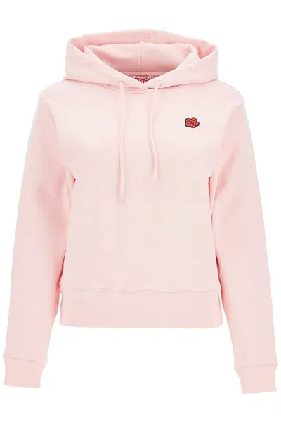 Kenzo Hooded Sweatshirt With Bo In Pink