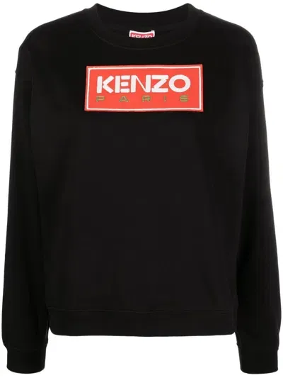 Kenzo Paris Cotton Sweatshirt In Black