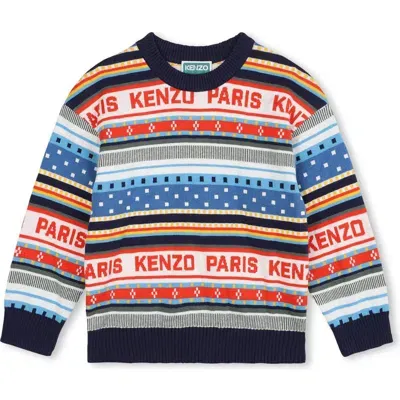 Kenzo Kids' Cotton-blend Sweater In Ivory