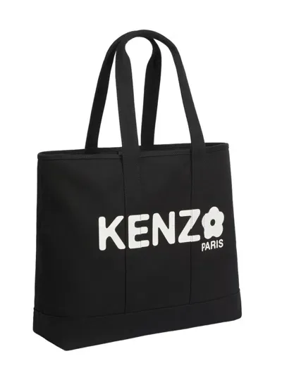 Kenzo Utility Canvas Tote Bag In Black