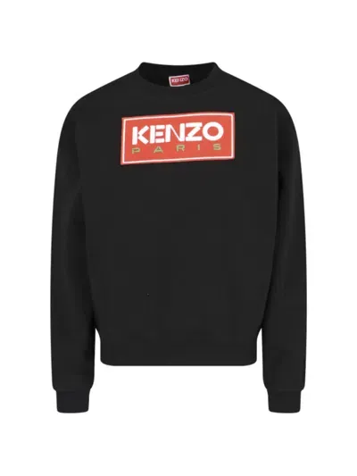 Kenzo Logo Crewneck Sweatshirt In Black