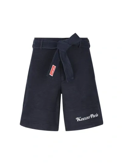 Kenzo Logo Printed Tied In Blue