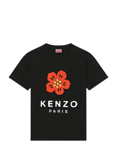 Kenzo Logo T-shirt In Black