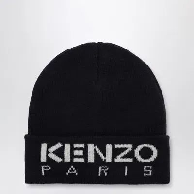 Kenzo Kids' Navy Blue Bonnet With Logo