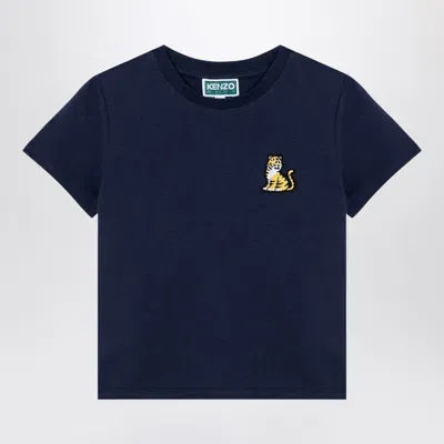 Kenzo Kids' Navy Blue Cotton T-shirt