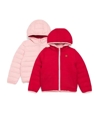 Kenzo Kids' Reversible Puffer Jacket In Pink