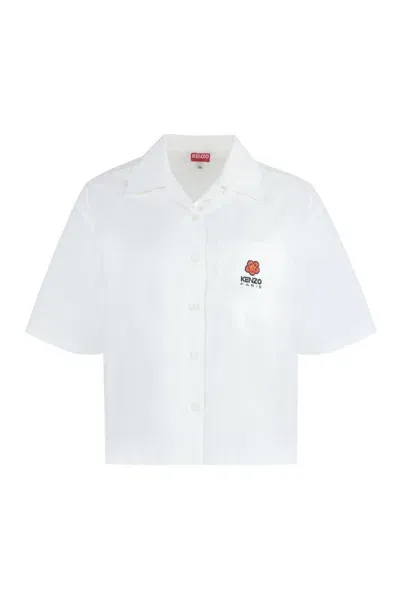 Kenzo Short Sleeve Shirt In White