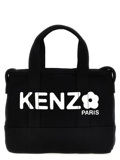 Kenzo Logo Small Canvas Tote Bag In Black