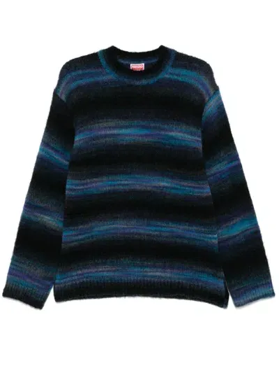 Kenzo Striped Jumper In Black